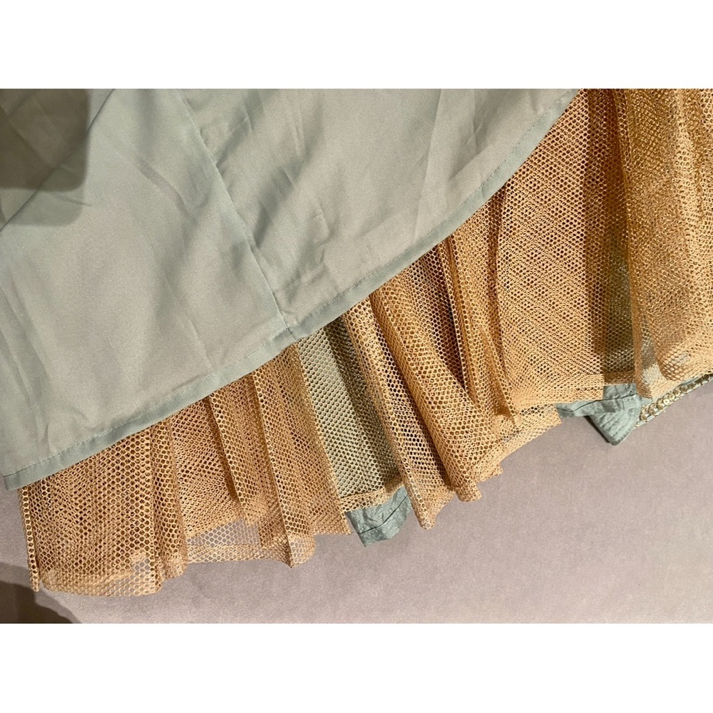 Stunning Brand New Sea Green Indian Gown w/ Dupatta XS - Picture 7 of 9